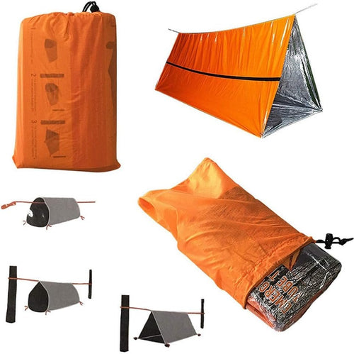 Emergency Survival Sleeping BagSleeping Bag Camping Travel Tent, FirstAid Orange Color ColdProof Tent, Portable Survival Gear Emergency Blanket, Camping Sleeping BagFirst Aid Kits