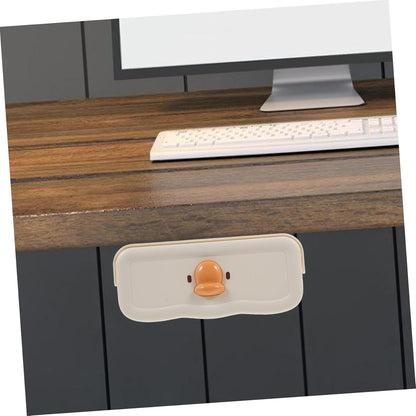DOITOOL Under Desk Pull Out Drawer Organizer Multi Functional Storage Box for Office Supplies Fun Cartoon Design for Efficient Workspace Organization for Personal Items and Stationery