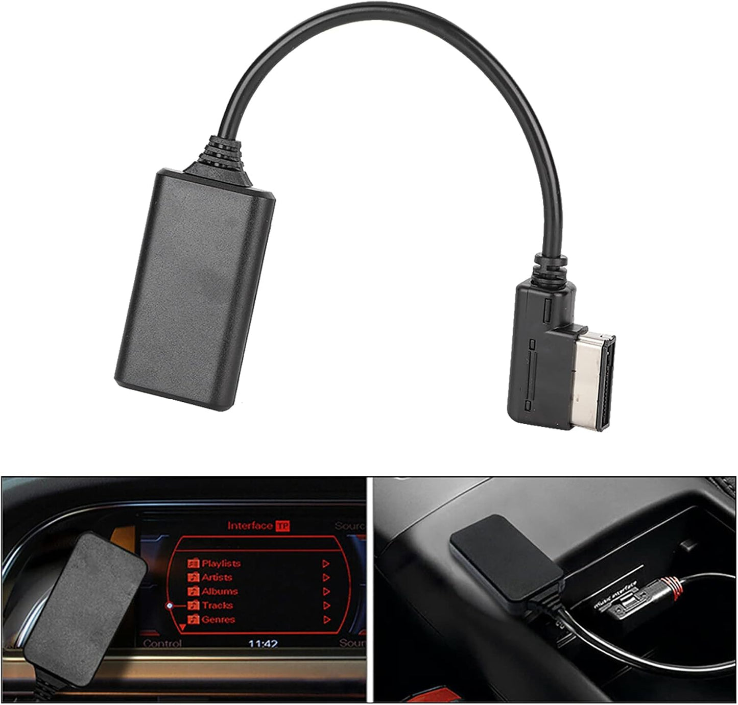 Akozon AMI Cable, Bluetooth 5.0 Aux Audio Cable Adapter Car Music Interface Adapter Suitable for AMI MMI MDI R7 S5 A6L A8L A4L