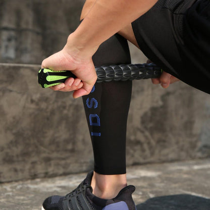 Idson Muscle Roller Stick for Athletes-46cm Body Massage Sticks Tools-Muscle Roller Massager for Relief Muscle Soreness,Cramping and Tightness,Help Legs and Back Recovery,Black Green