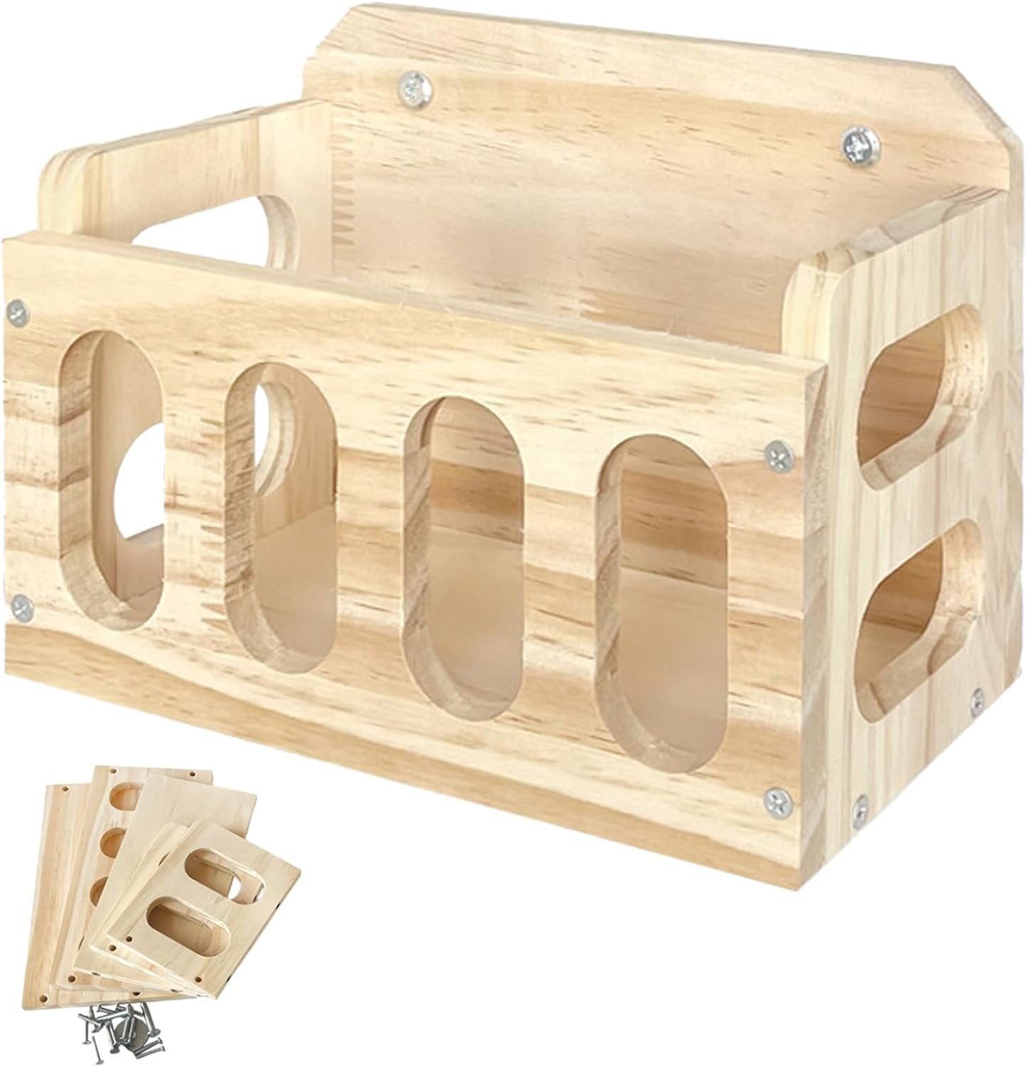 Cat Feeding Watering Supplies, Rabbit Hay Feeder Wooden Rabbit Hay Rack Hay Feeder Horizontal Standing Grass Feeding Shelf Dispenser for Guinea Pigs Pet Bunny Chinchilla