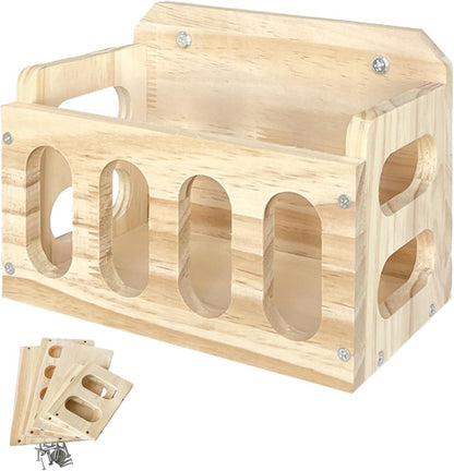 Cat Feeding Watering Supplies, Rabbit Hay Feeder Wooden Rabbit Hay Rack Hay Feeder Horizontal Standing Grass Feeding Shelf Dispenser for Guinea Pigs Pet Bunny Chinchilla