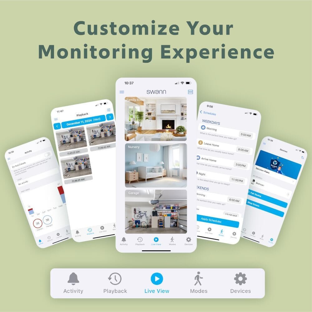 Swann EVO Pan-Tilt Wi-Fi Security Camera -2K HD Night Vision, Motion Detection,Siren,Two-Way Talk, Weatherproof,Free Recordingâ€‹- Keep an Eye on Your Home or Business from Anywhere