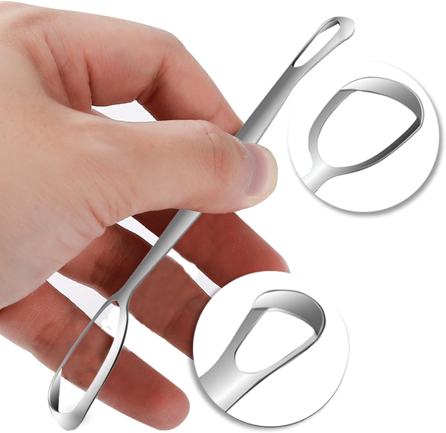 Tongue Scrubber, Stainless Steel Tongue Scraper, Fan-Shaped Design Reduce Bad Breath Improve Oral Hygiene Daily Cleaning Travel-Friendly Care For Family Use