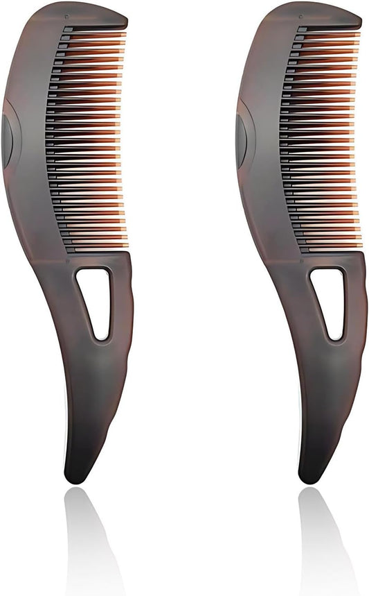 Lyvixora 2 PCS Dandruff Comb - Dandruff Remover Brush for Scalp Massage, Psoriasis & Itch Relief, Fine Tooth Scalp Comb for Women Men Kids, Hair Detox Tool to Remove Greasiness & Flakes