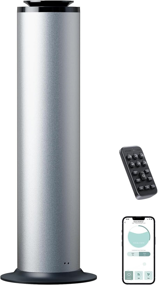 Aromadd 2800 sq.ft Floor Standing Waterless Diffuser, 600ml Scent Air Machine for Home, Cold Air Hotel Scent Diffuser Essential Oil Diffuser Large Room Office, Remote and APP Control