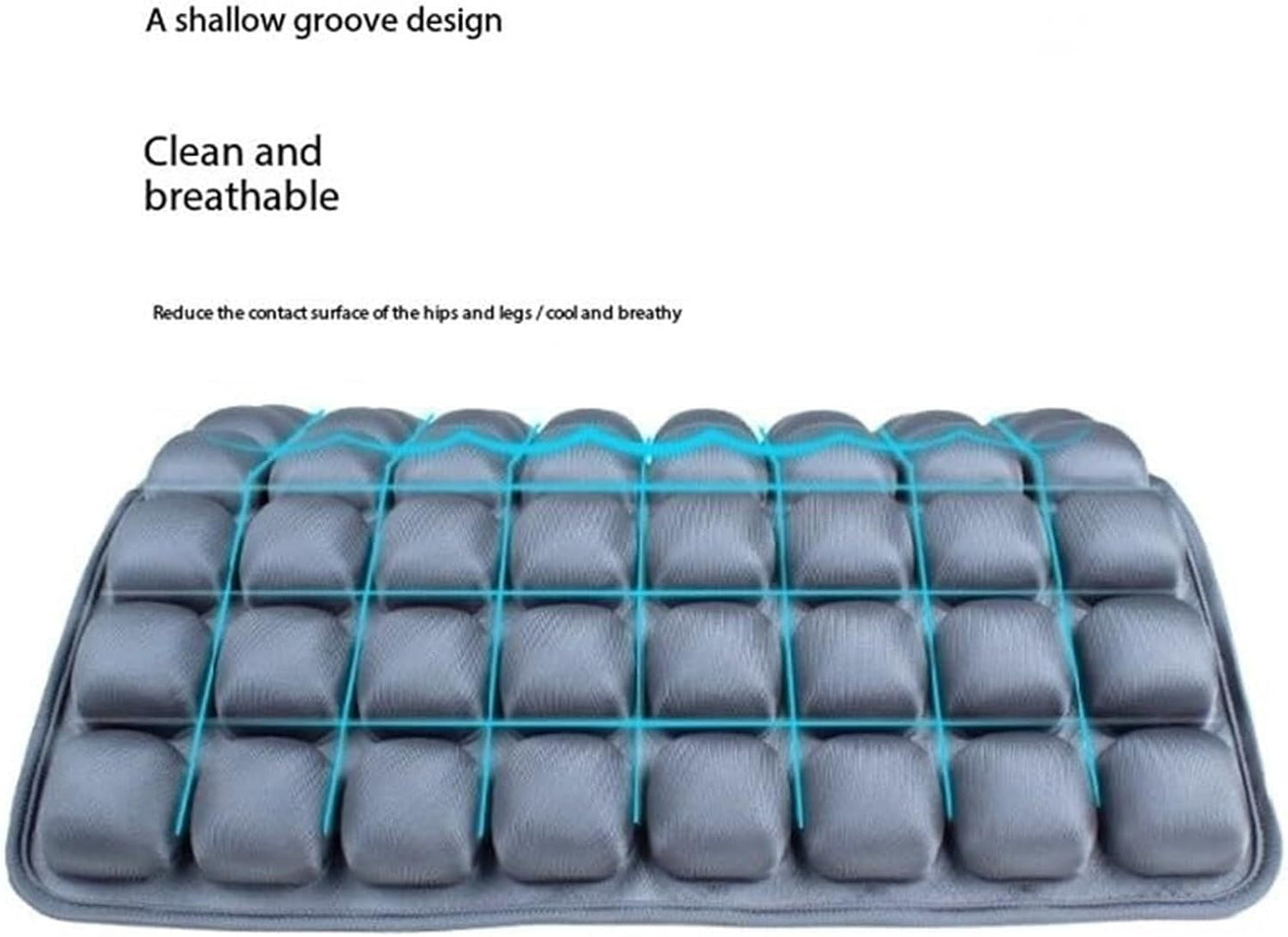 Sondur Travel Cushion, 2025 New 3D Self-Inflatable Air Cell Seat Cushion for Pressure Relief & Long Flights, Portable Cushion for Car Seat, Airplane, Wheelchair, Office Chairs(Black)