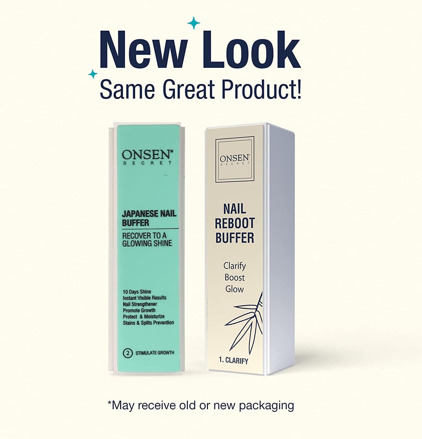 Onsen Secret Professional Nail Buffer Block | 4-Way Buffing for Natural Shine & Healthy Natural Nails - Includes 2 Extra Shine Pads, Salon-Quality, Post-Gel & Acrylic Recovery | 1 Pack