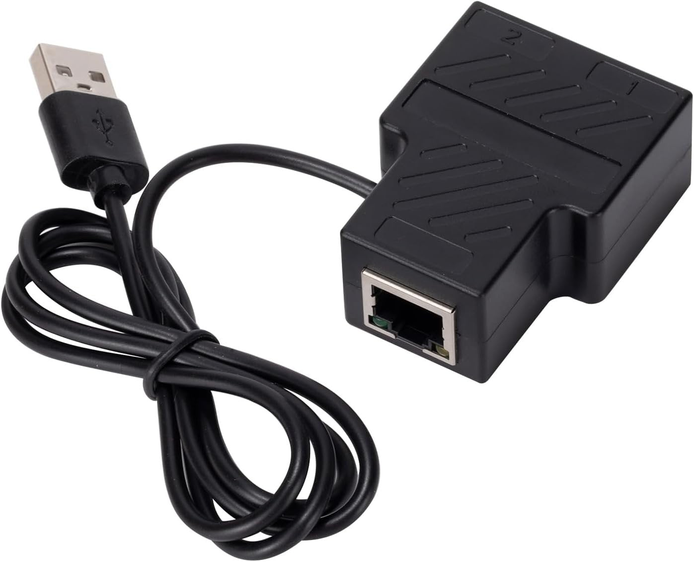 RJ45 Networks Splitters Adapters 1 to 2 Female USB to RJ45 Port with USB Power Cable LAN Interfaces Ethernets