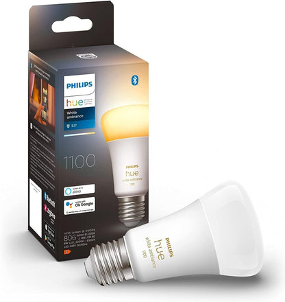 Philips Hue White Ambience A60 75W 1100 Lumens Smart Bulb with E27 Fitting