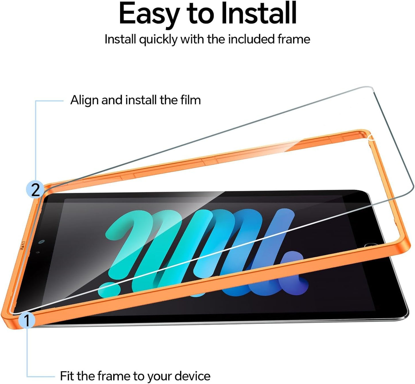 [2 Pack] Coolpow for iPad Air 2 Screen Protector, iPad 9.7 Inch Screen Protector Tempered Glass Film, iPad 6th/5th Generation Screen Protector (2018/2017 Model), iPad Air 1/ iPad Pro 9.7 Inch.