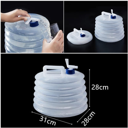 Portable & Folding Water Bucket Collapsible Water Container with Tap Camping Water Containers Water Carrier Camping Accessories Free Perfect for Caravans Camping Hiking Travel BBQ Travel Outdoorï¼ˆ15Lï¼‰