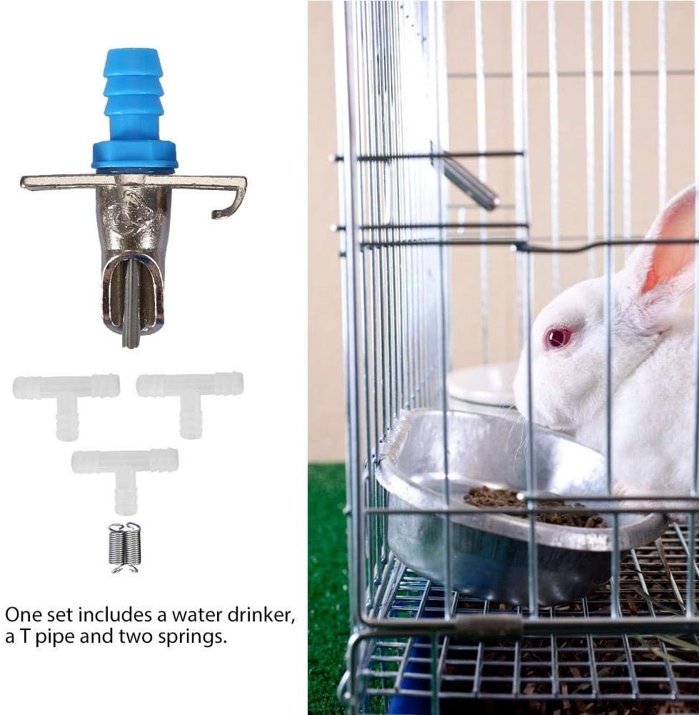 10PCS Automatic Rabbit Nipple Drinker, Bunny Feeder Rodent Mouse Waterer Poultry Watering System for Small Animals Guinea Pig Ferret Rat Mice