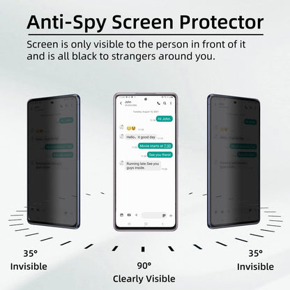 【3+1 Pack】Designed for Samsung Galaxy S23 FE Privacy Screen Protector,9H Tempered Glass,AntiSpy Film【Not Support Fingerprint Unlock】Amleute Compatible with Samsung S23 FE 5G