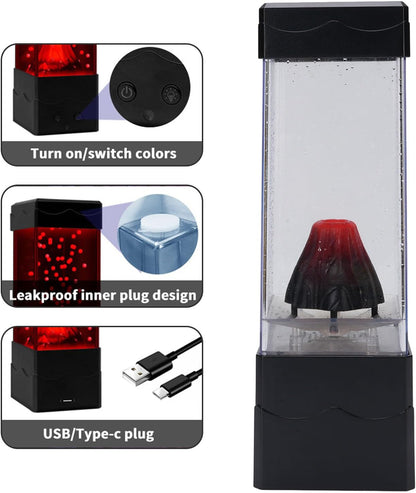 LED Volcano Night Light with Remote Control, Volcano Lamp Light, Adjustable Colors and Brightness, Dreamy and Romantic Ambience