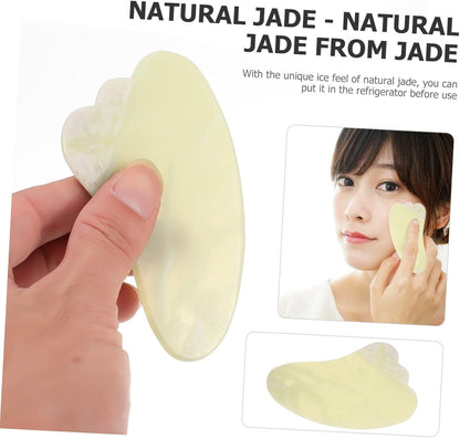 HIAKDOFT 1Pc Jade Scraping Board for Facial Massage Plate for Relief Skin Practical Self Care Tool for Daily