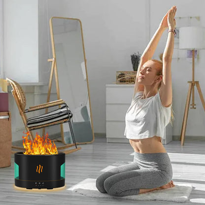 Depulat Flame Aroma Diffuser, 450ml Flame Fire Diffuser, 7 Color Oil Diffuser, Aromatherapy Essential Oil Diffuser, Humidifier with Remote Control for Room