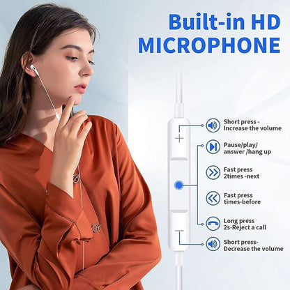 2 Pack Apple Earbuds Wired Lightning iPhone Headphones [Apple MFi Certified] Built-in Microphone & Volume Control in-Ear Headset Compatible with iPhone 14/13/12/11 Pro Max/Xs Max/XR/7/8 Plus-All iOS