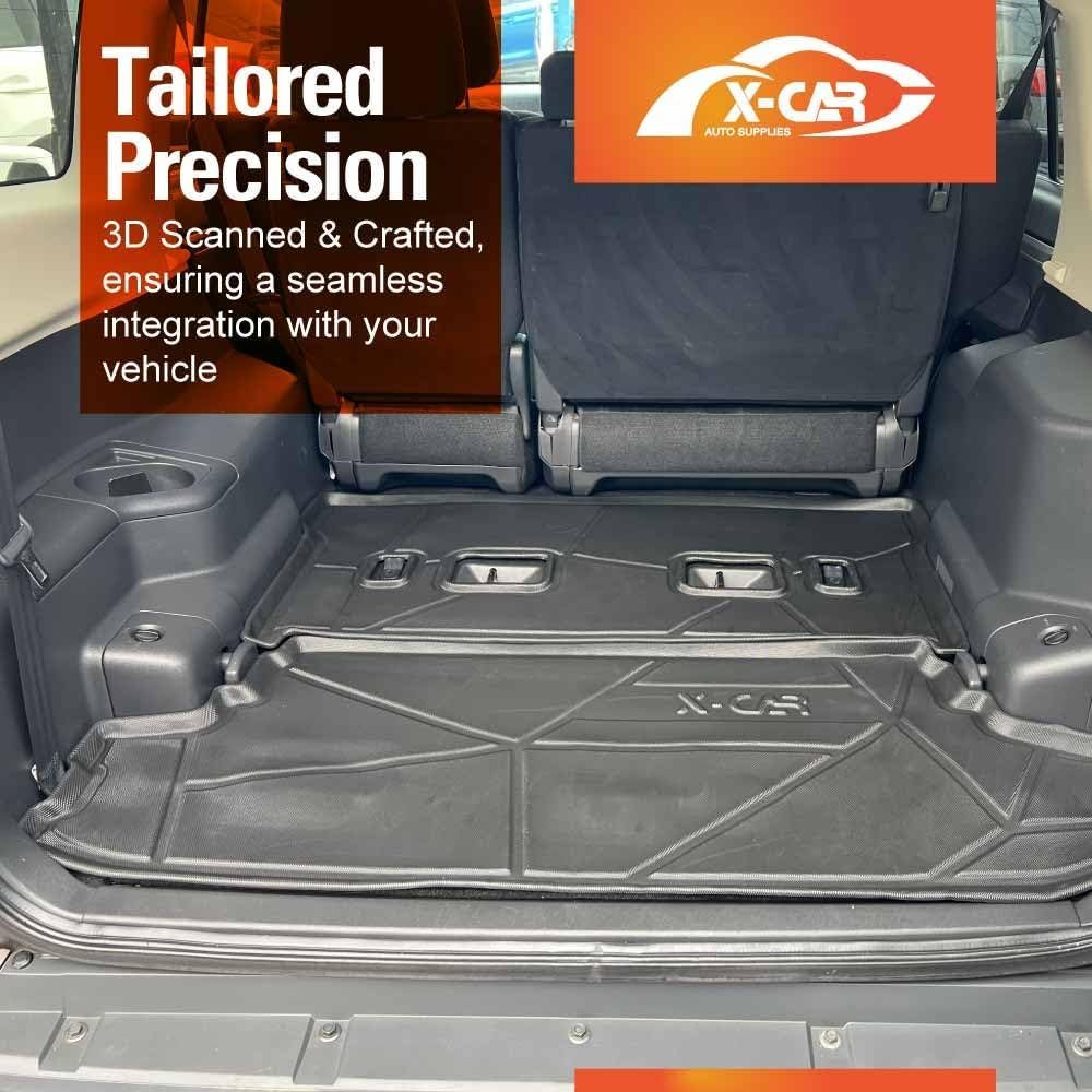 X-CAR 2 PCs Version Boot Liner for Mitsubishi Pajero 2006-2022 Heavy Duty Cargo Trunk Mat Luggage Tray Interior Accessories