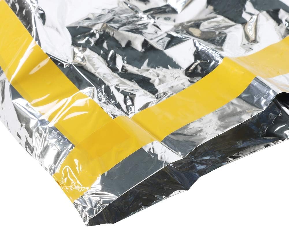 Kudoo Emergency Sleeping Bag, Silver, PET, Emergency Blanket, Ultra-thin Insulation, Small (80.71" x 37.4"), Camping, Hiking, Emergency Use