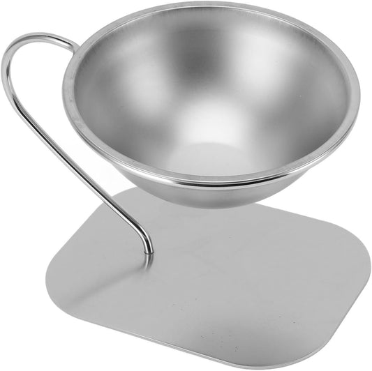 Raised Cat Food Water Bowl, Stainless Steel Convenient and Practical Elevated Pet Bowl Anti Tip Base with Large Capacity, for Feeding or Watering Pets