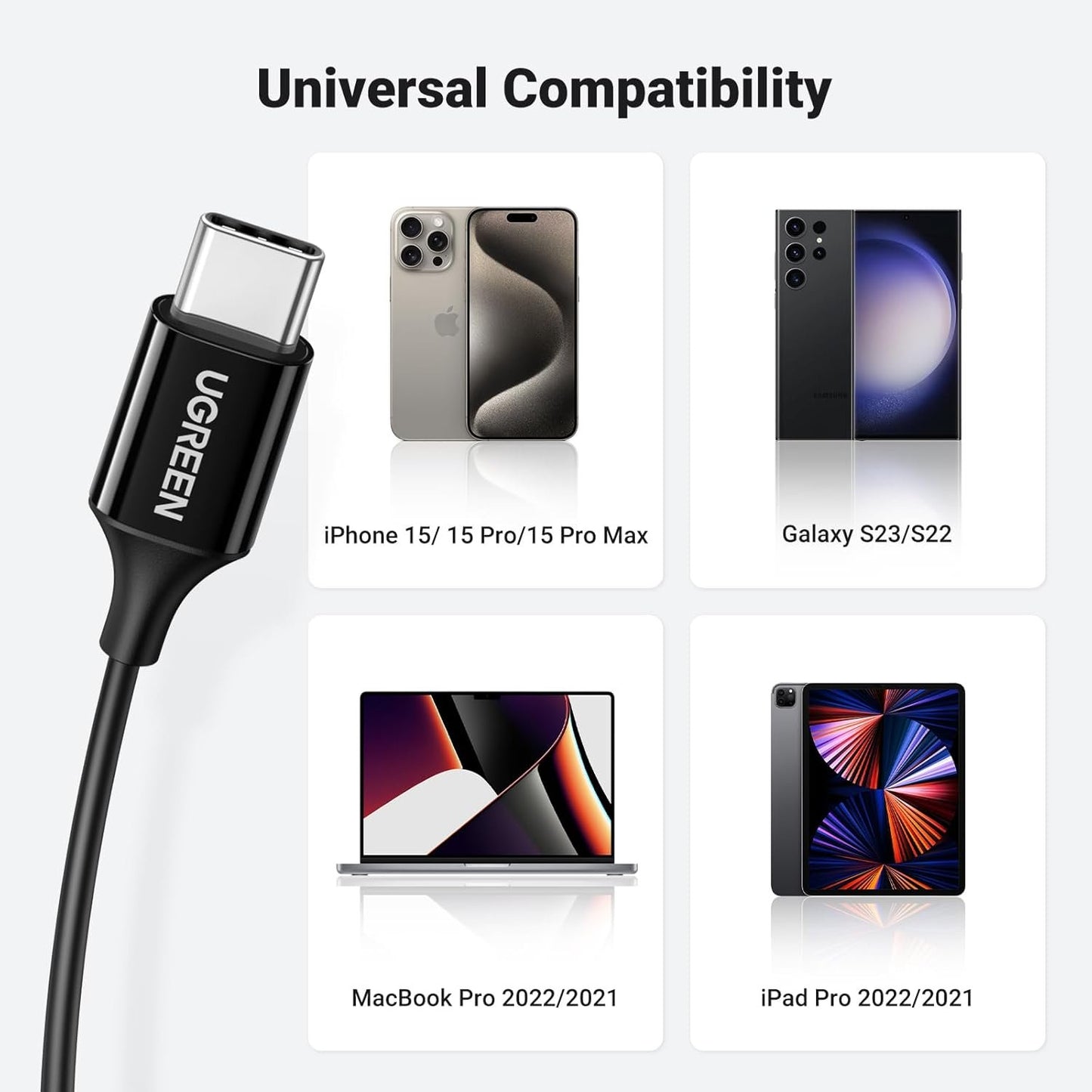 UGREEN USB C Earphones, Wired Headphones with Volume Control Noise Cancelling, HiFi Stereo Wired Earbuds Compatible with iPhone 16 15 Pro Max iPad Pro 2022 Galaxy S23/S22 Ultra Google Pixel 7/6