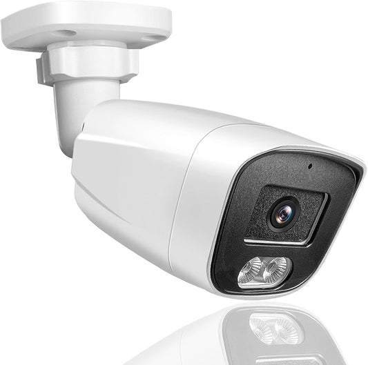 MWRCTV 4MP Wide Angle 2.8mm Lens 2560 * 1440 POE IP Security Surveillance Bullet Camera with Mic/Audio, Smart Dual Light AI Color Night Vision, IP67 Waterproof, NVR/RSTPï¼ˆMF427ï¼‰
