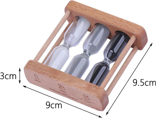 Creative 1/3/5 Minutes Wooden Sand Glass Hourglass Timer Clock Home Decoration Kitchen Utensils Gift for Childern Thermometers and Timers Simple Style Kitchen Tools and Gadgets