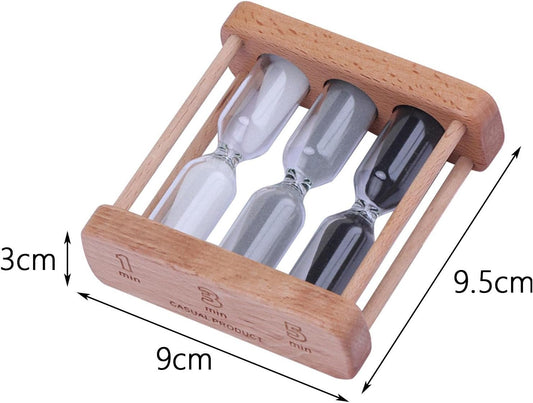 Creative 1/3/5 Minutes Wooden Sand Glass Hourglass Timer Clock Home Decoration Kitchen Utensils Gift for Childern Thermometers and Timers Simple Style Kitchen Tools and Gadgets
