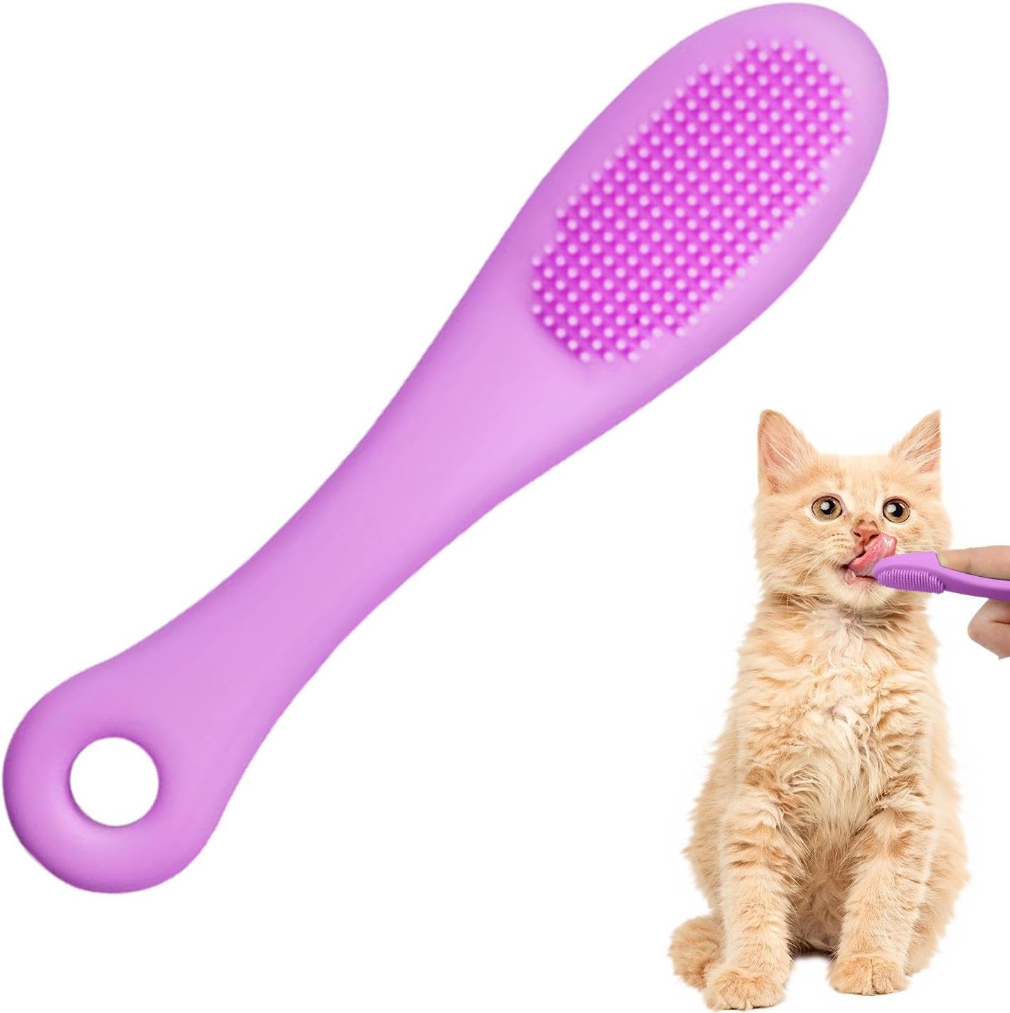 Cat accne Brush - Cat accne Chin trreatment | Silicone Brush for Cats Chin accne & Blackhead Exfoliation | Multifunctional Cleaning Brush for Cats & Pets