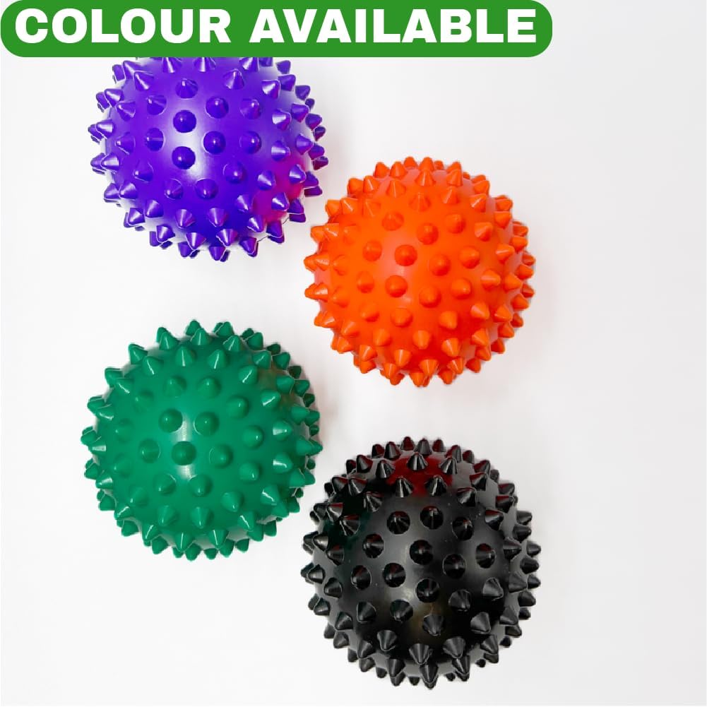 EverEpic Hard Spikeball Set Duo Pack Trigger Point Massage Balls Alleviate Muscle Pain Hard Spike ball for Perfect Pressure Point Relief, Plantar fasciitis Preventer (Orange & Black)