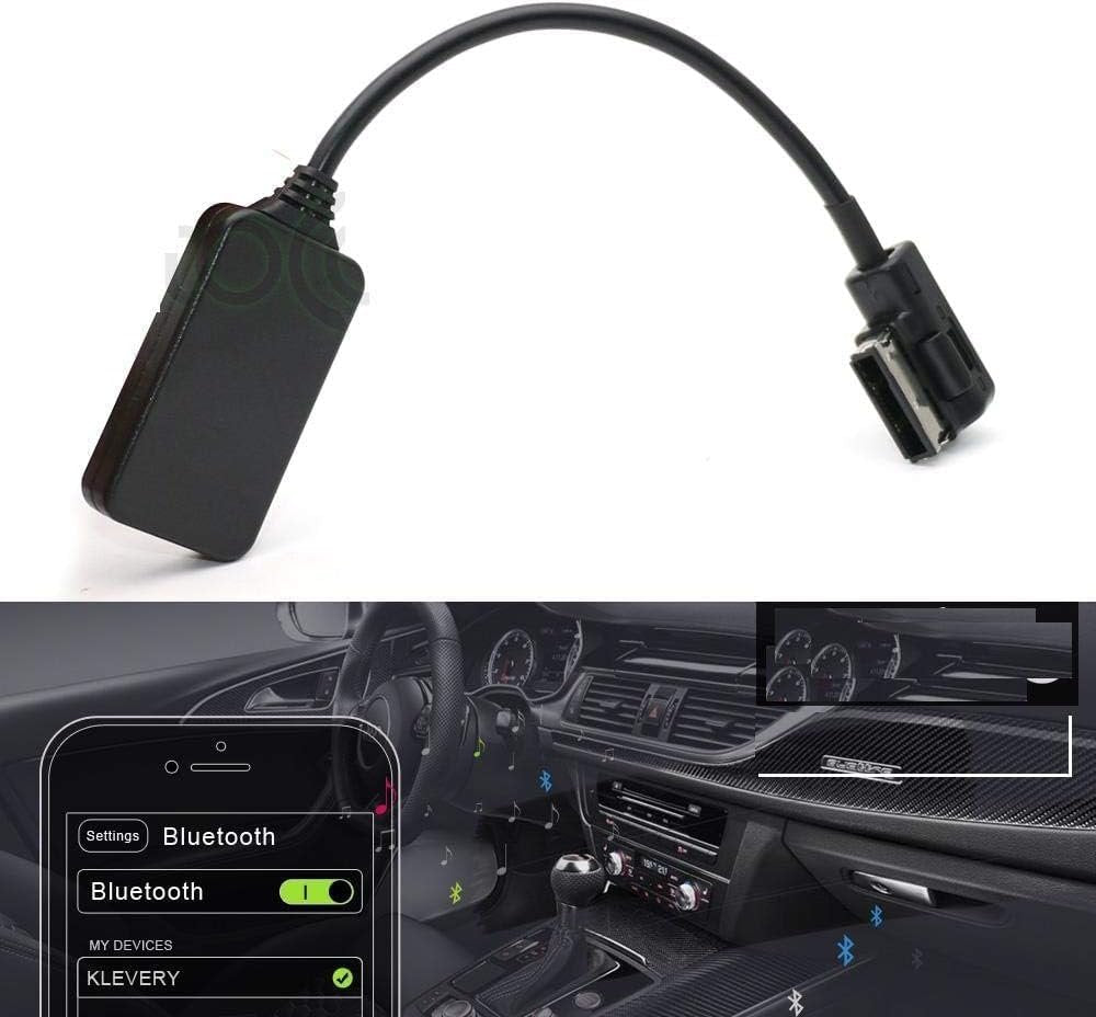 weevoo AMI MDI MMI Interface Bluetooth Module AUX Receiver Cable Adapter for Audi VW Radio Stereo Car Wireless A2DP Audio Input(MMI 3G)