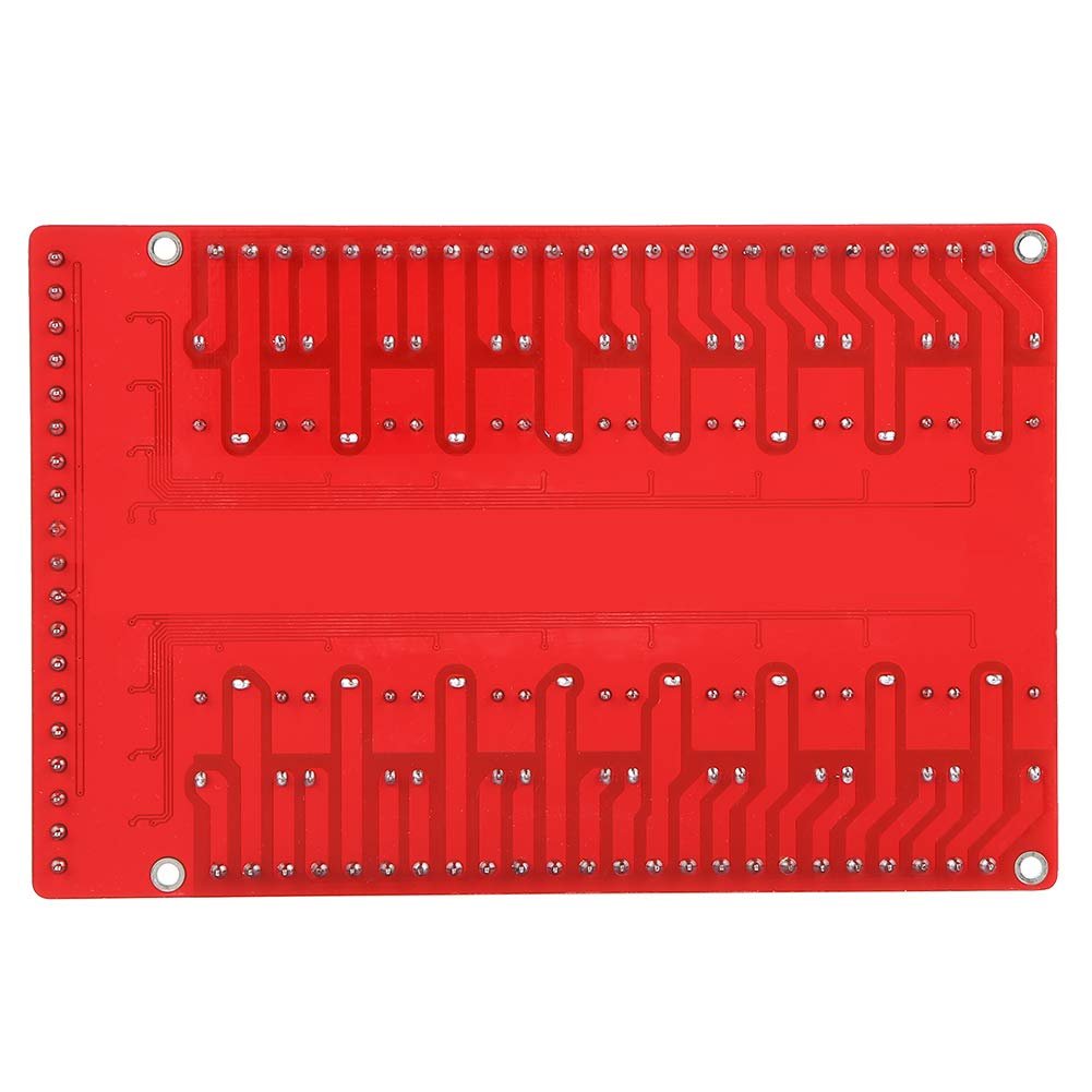 16 Channel Relay Module High/Low Level DC 5/12/24V Isolated Type for Home Automation (DC12V)
