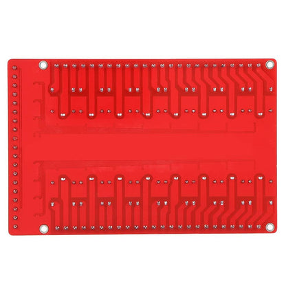 16 Channel Relay Module High/Low Level DC 5/12/24V Isolated Type for Home Automation (DC12V)