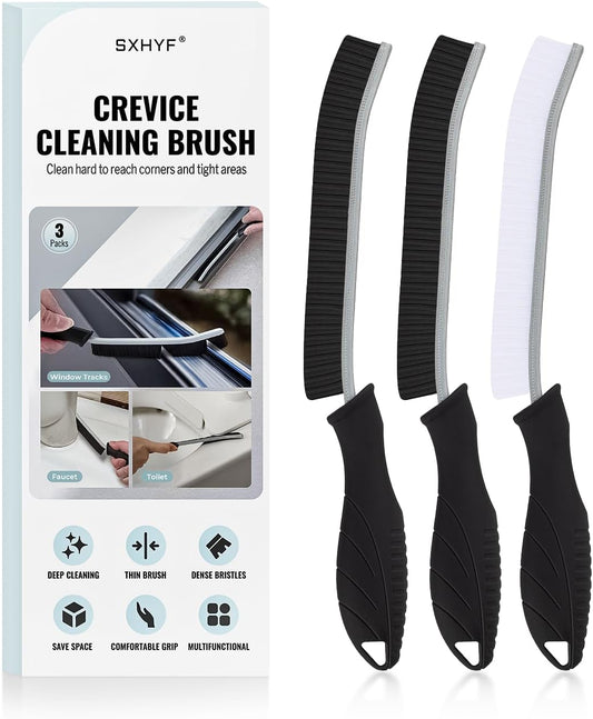 SXhyf Cleaning Brush - Hard Bristle Crevice Cleaning Brush, Multifunctional Gap Cleaning Scrub Brush, Cleaning Tools for Household Use, Home, Kitchen, Bathroom, Window, Vehicle, Faucets, Toilet, Grout