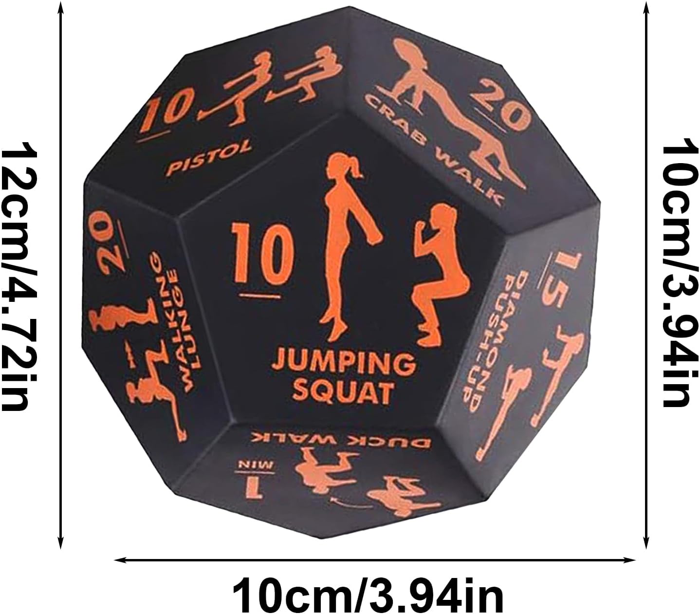 Workout Dice, Fitness Dice Game, 4.72x3.94x3.94 inches Multi Functional Home Workout Gear, User Friendly, Yoga Exercise Cubes for Gym, Outdoor, Travel, and Team Sports