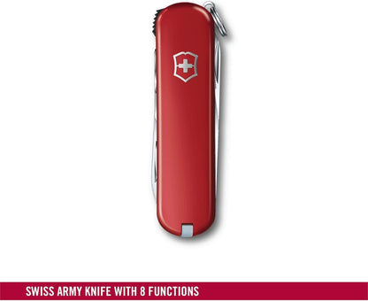 Victorinox Nail Clip 580, 8 Functions, Swiss Made Multi-Tool with Nail File, Nail Cleaner and Small Blade - Red