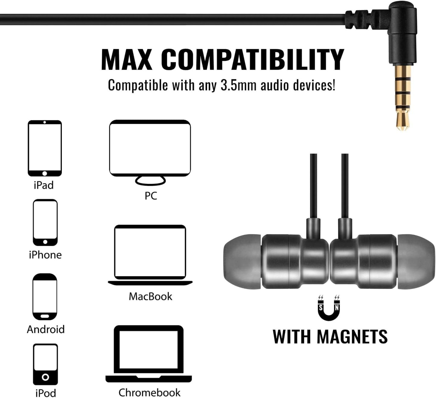 ULIX Rider Wired Earbuds in-Ear Headphones, Earphones with Microphone, 5 Years Warranty, Ecouteur avec Fil, Anti-Tangle Reinforced Cable, 48 Ω Driver, Bass Ear Buds Phones for iPhone, iPad, Samsung