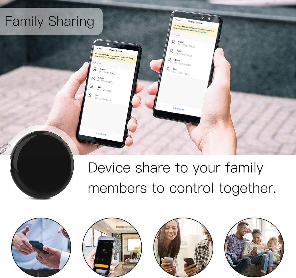 MoesGo WiFi IR Control Hub for Smart Appliances via Voice and Smart Life/Tuya App, Compatible with Amazon Echo and Google Home