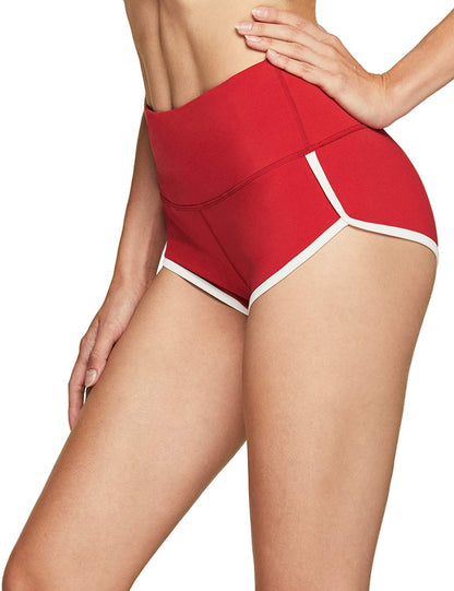 ATHLIO 1 or 3 Pack Women’s Workout Booty Shorts – 4-Way Stretch Yoga Gym Shorts with Hidden Pocket & Mid-Waist Fit