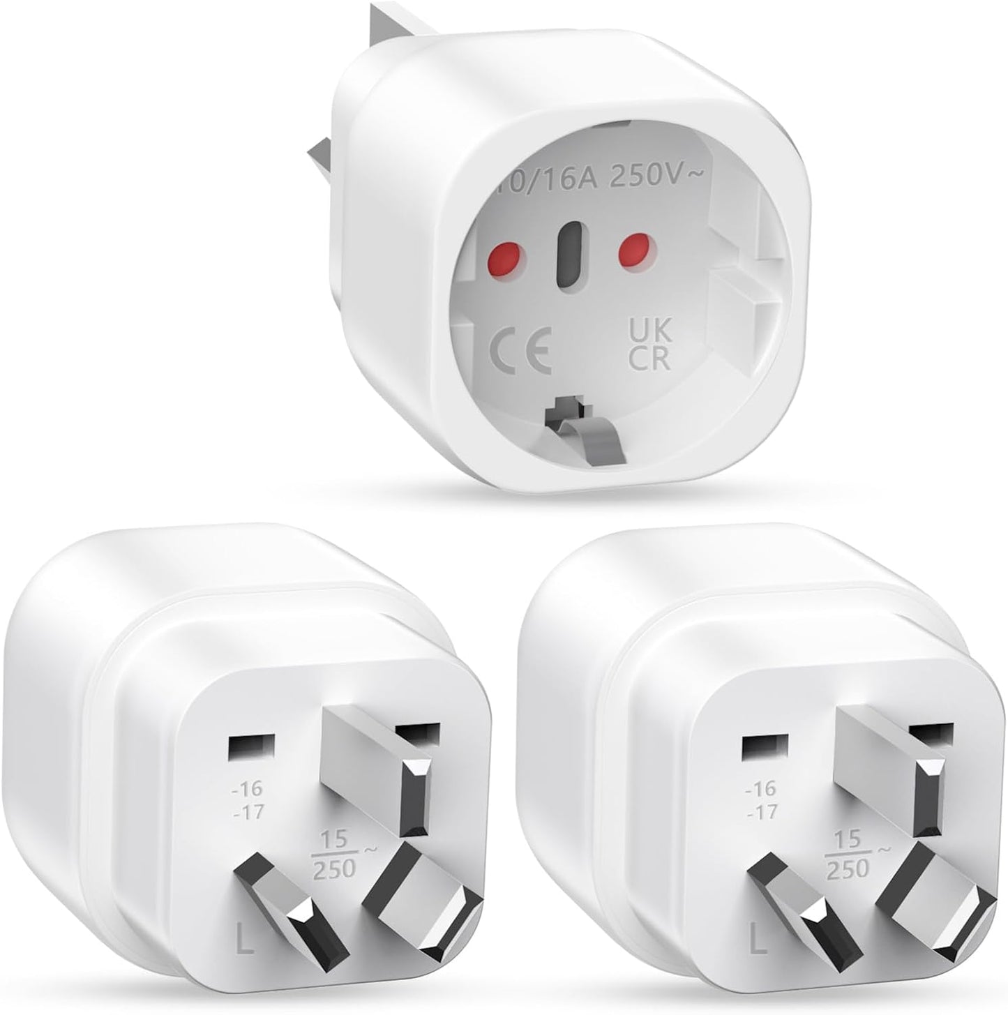 3 Travel Adapters Australia, Germany to Australia, Travel Adapter, Type I Australia, Travel Plug for Australia China, Argentina, New Zealand, Fiji