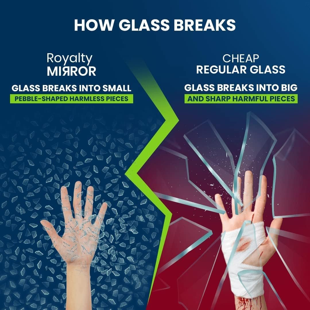 Royalty 24" Inch Round Tempered Glass Table Top – Clear Table Top Glass – Useful for Replacement, Tabletop Protector, Patio, Dining, Coffee, Desks - 1/2" Thick Beveled Edge