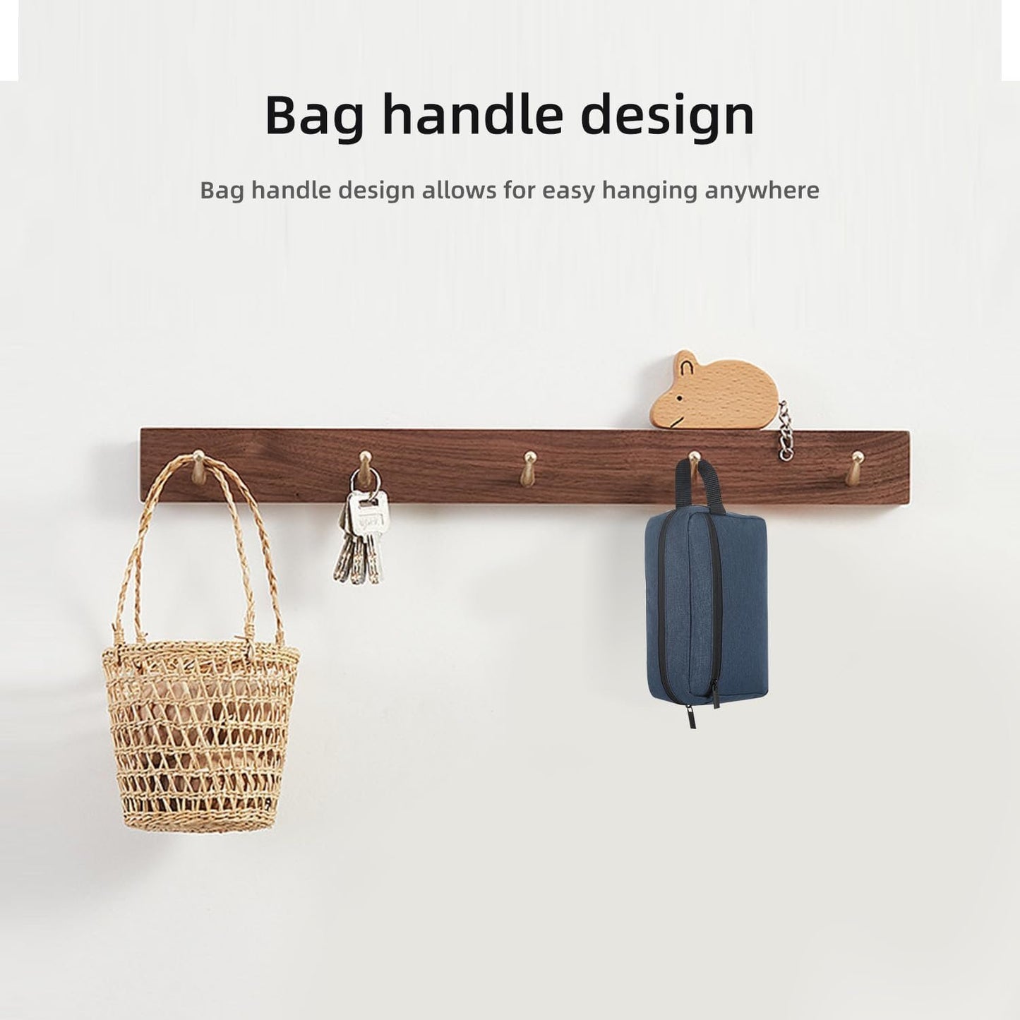 Hanging Toiletry Bag Portable Travel Bag with Hanging Hook, Toiletry Organizer Wash Bag Hanging Dopp Kit Shaving Kit Water-Resistant Makeup Cosmetic Bag Organizer for Accessories, Women Men and Kids