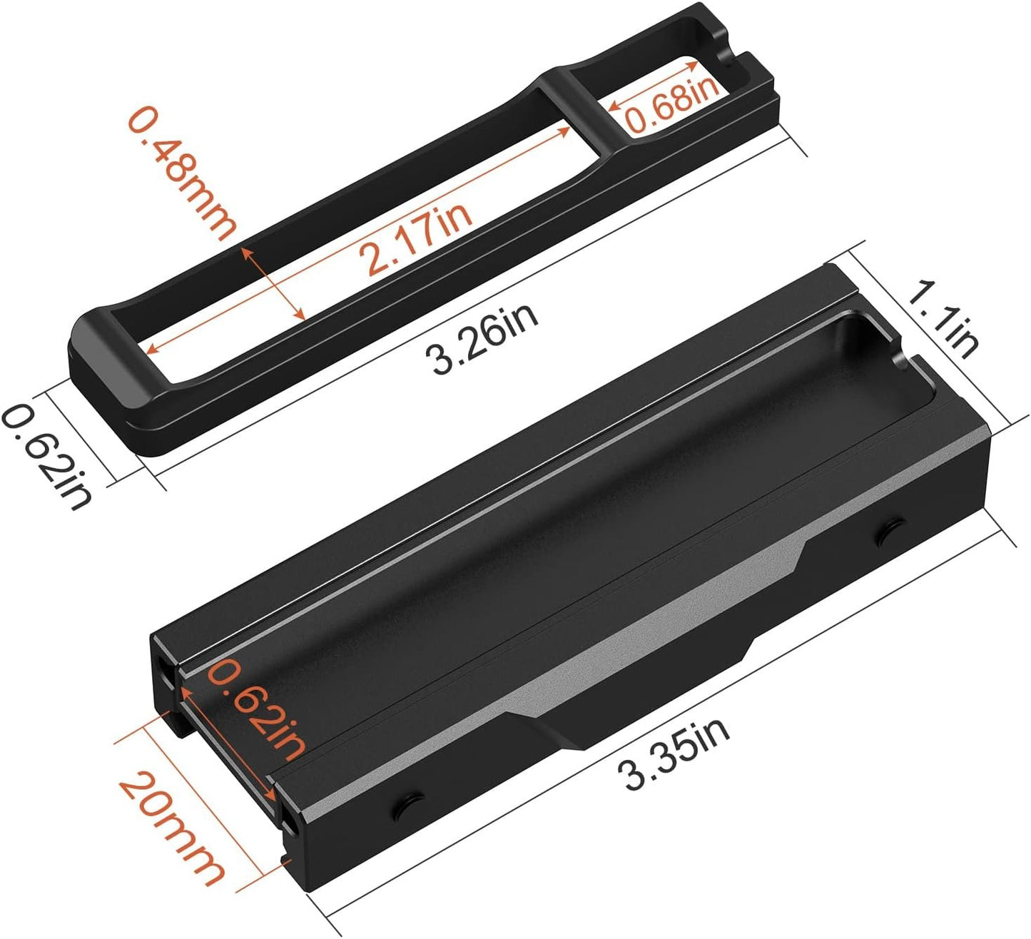 Guardtier PSM-P3 Picatinny Pressure Switch Mount Plate for Tactical Flashlight Pressure Pad, Compatible with Scout Light Press Switch FL11 Series Flashlight