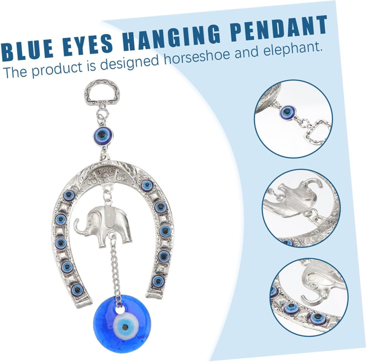 MAGICLULU 2 Set Ornamento Sospeso Da Elefante Occhio Decorazioni Per La Casa Della Statua Dell'elefante Decorazione Di Elefanti Per Interni Arredamento Elefante Per La Casa Resina 2 Pezzi*2