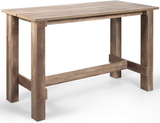 Giantex Counter Height Dining Table, 55”L x25.5”W x35.5”H Rectangular Counter Table, Multifunctional Table for Dining Room, Kitchen, Bar, Pub, Bistro