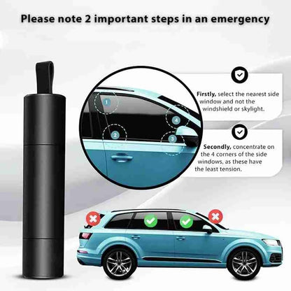Protexor Safety Hammer & Seatbelt Cutter, 2 in 1 Car Window Breaker Seatbelt Cutter Glass Window Breaker Under Water, Life Hammer Car Emergency Escape Tool Keychain and Seatbelt Cutter(2pcs Set2)