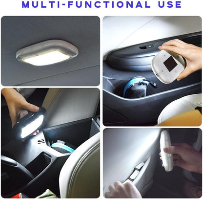 Ohleats Car Interior Ceiling Roof Lights, Magnetic Rechargeable USB Wireless Dome Lamp, LED Auto Map Reading Light Cover for Insider Roof Ceiling, Universal Car Accessories (Black)