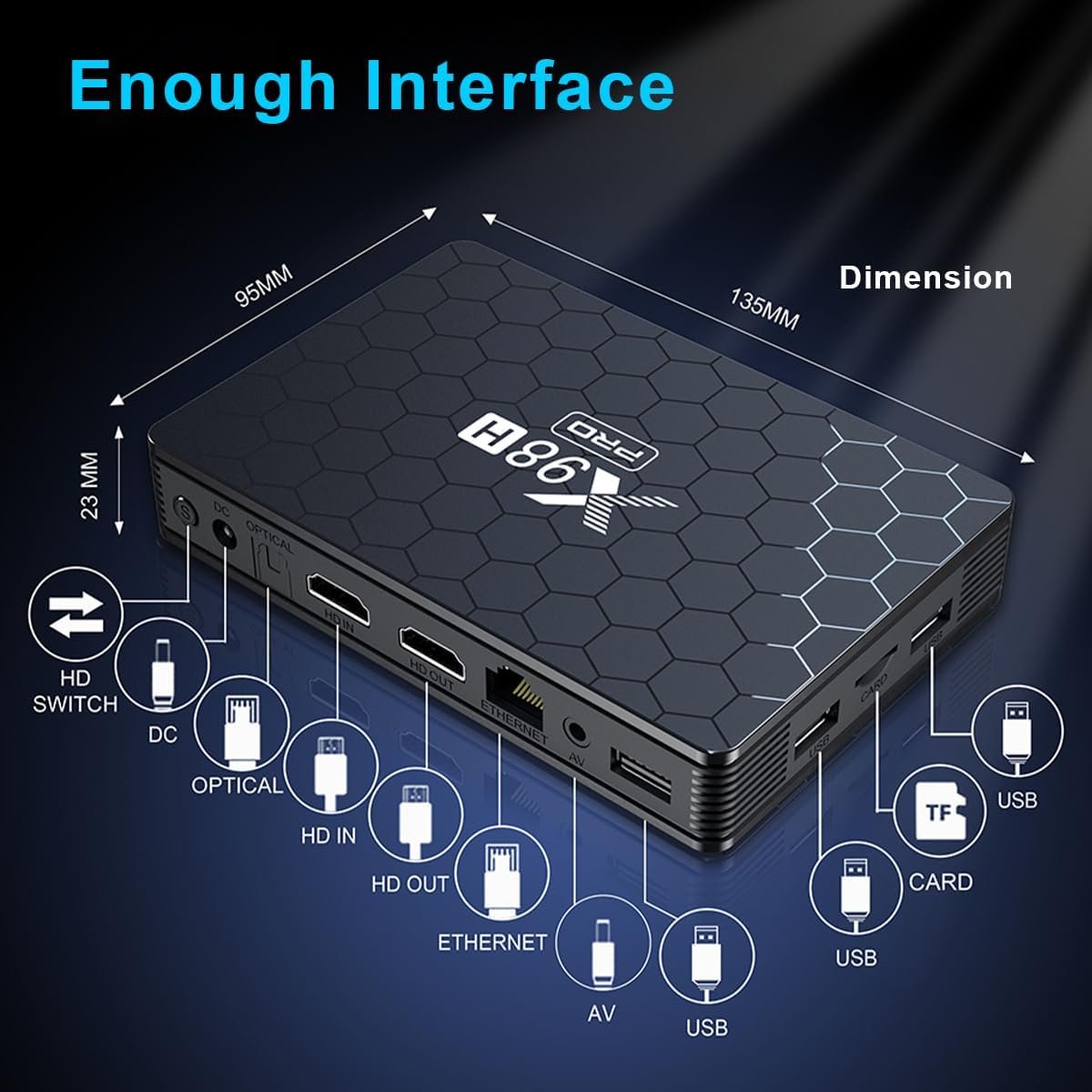 Android 12.0 TV Box 2025, LEFFOT X98H Pro 4K Ultra HD Android Box, 4GB RAM + 32GB ROM, Smart TV Box with HDR10+, 2.4G & 5G WiFi 6, 1000M Ethernet, BT 5.0, Allwinner H618 Quad core ARM Cortex A53