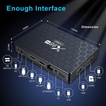 Android 12.0 TV Box 2025, LEFFOT X98H Pro 4K Ultra HD Android Box, 4GB RAM + 32GB ROM, Smart TV Box with HDR10+, 2.4G & 5G WiFi 6, 1000M Ethernet, BT 5.0, Allwinner H618 Quad core ARM Cortex A53